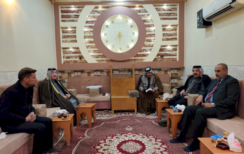 منسقيّة تراث الجنوب في الديوانيّة تزور مضيف الشيخ صباح آل مظهر العوفي البديريّ