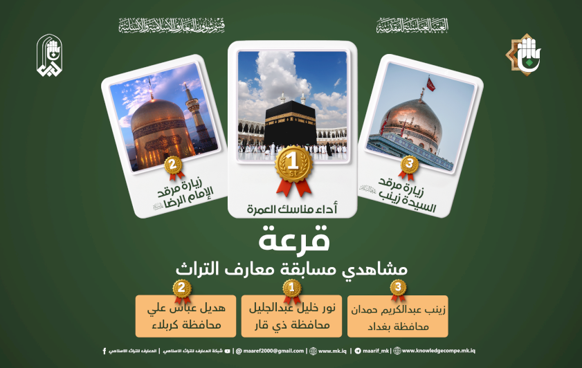 قسمُ المعارفِ يُجري قرعةَ (مسابقة معارفِ التراث) ويمنحُ جوائزَ قيمةً للفائزين